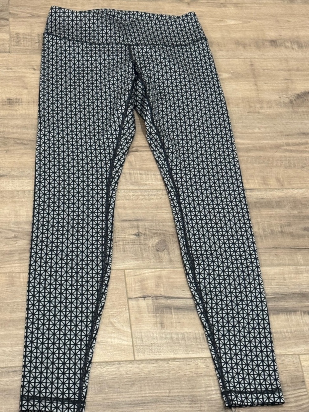 NWOT Lululemon Wunder Under Pant Full-On Luon Tri Geo Silver Spoon Black 4